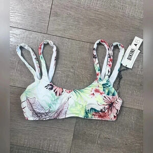 Bikini Lab Women's Bralette Hipster Bikini Swimsuit Top Size M New With Tag